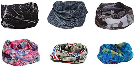 Vodeus High Elastic Headband Multifunctional Multi-purpose Seamless Headwear Bandanas 6- Pack #7