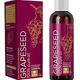 Pure Grapeseed Oil for Hair, Face & Acne - Cold Pressed & 100% Pure for Highest Efficacy - Great Massage Oil Base - Use to Prevent Aging & Wrinkles - 4 Oz - USA Made By Maple Holistics