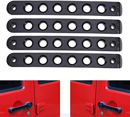 Dreamitpossible JEEP Car Wrangler Door Handle JK Wrangler Modified Metal Brushed Handle