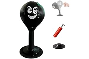 Bashbuddy Stick & Smash Punching Bag,Desktop Punching Bags Game Venting Tool,Heavy Duty Stress Relief Boxing Bag with Suction
