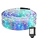 LE LED Rope Lights, 33 ft 240 LED, Low Voltage, Multi Colored, Waterproof, Connectable Clear Tube Indoor Outdoor Light Rope and String for Deck, Patio, Pool, Bedroom, Landscape Lighting and More