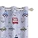 BGment Kids Blackout Curtains - Grommet Thermal Insulated Room Darkening Printed Car Bus Patterns Nursery and Kids Bedroom Curtains, Set of 2 Curtain Panels (42 x 63 Inch, Greyish White)