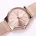 Creazy Fashion Womens Classic Gold Quartz Stainless Steel Wrist Watch (Rose Gold)