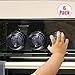Eudemon 6 Pack Suit for Small Gas Knob,Safety Children Kitchen Stove Knob Covers & 12 Pack US Type Socket Plug Cover (6 Pack, Grey 1.57