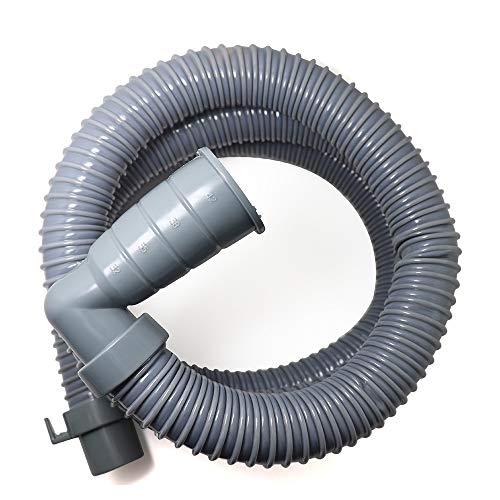 6ft Washing Machine Drain Hose, Right Angle with 90 degree Elbow