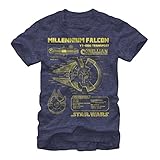 Star Wars Millennium Falcon Schematics Mens Graphic T Shirt