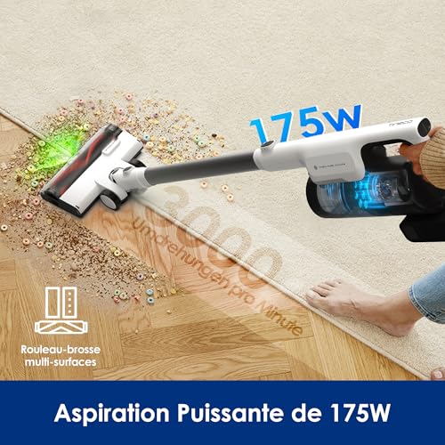 Tineco Pure One Station 5 Plus Smart Cordless Vacuum Cleaner with 2.5L Automatic Dust Base, Full Self-Cleaning, 175W Suction, ZeroTangle Technology, iLoop Smart Sensor
