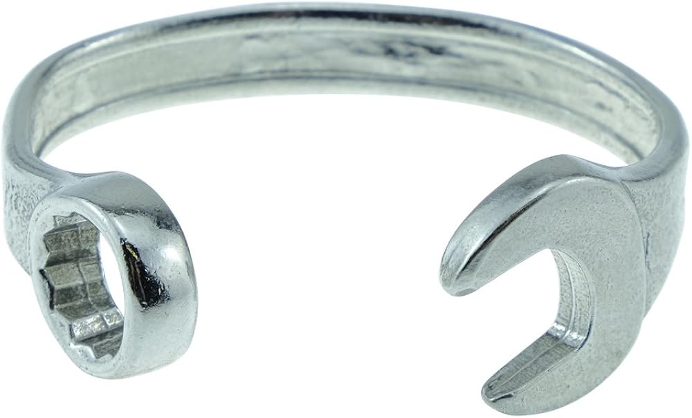 Pirantin 19th Anniversary Idea For Husband - Spanner Bangle Bracelet - Men's Anniversary Stamped With 19 YEARS - Image 4