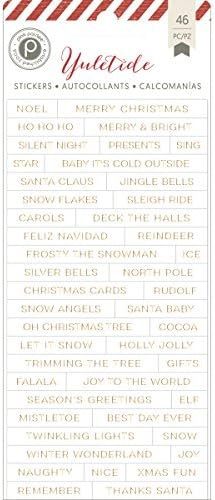 Yuletide Foiled Word Stickers-Gold Words
