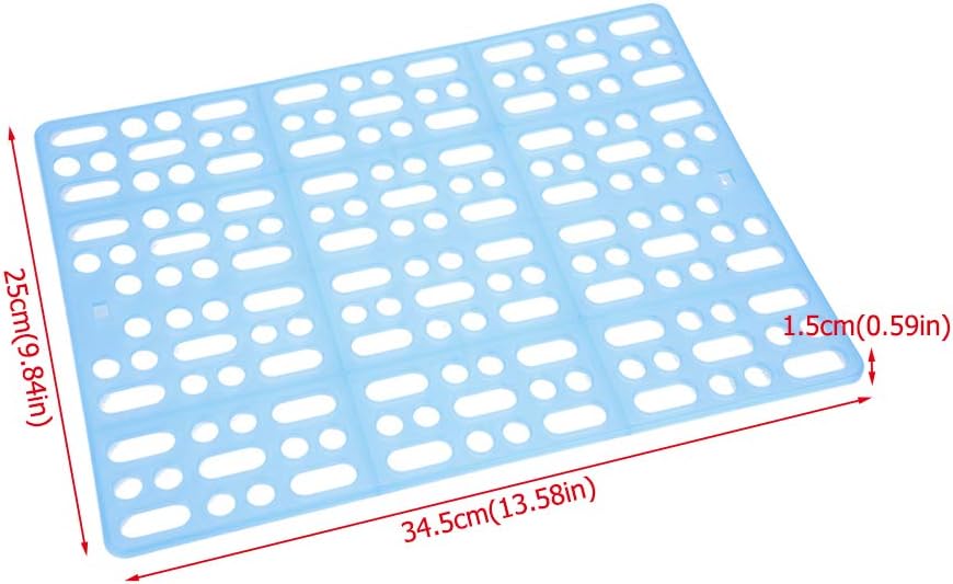Fdit Rabbit Guinea Pig Hamster Cage Health Mat Small Pet Animal Easy Clean Nest Pad Cage Hole Mat Prevent Pet Skin Disease(Blue) - Image 3