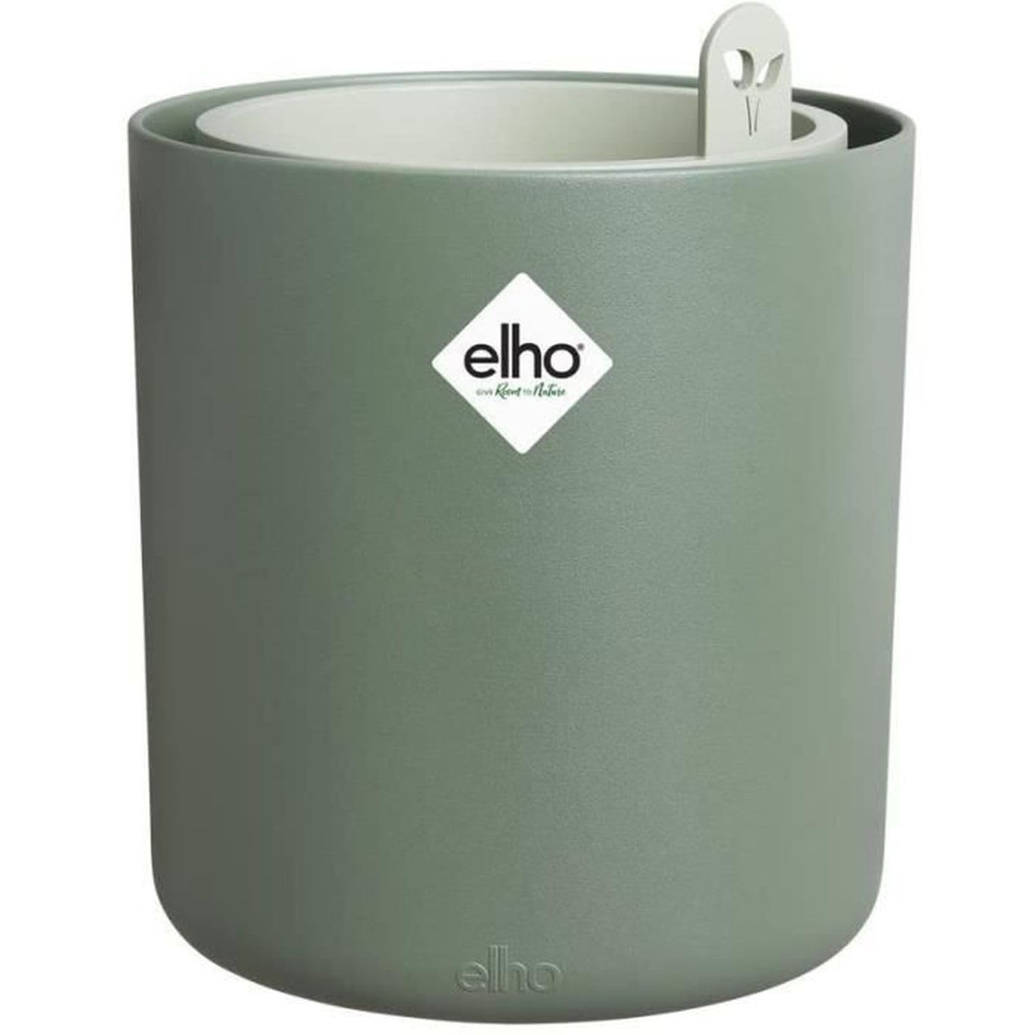 elho Bouncy Basil 16 - Self Watering Plant Pot for indoor - Herb Planter made of 100% recycled plastic - Ø 16.5 x H 21.0 cm - Green/Leaf Green