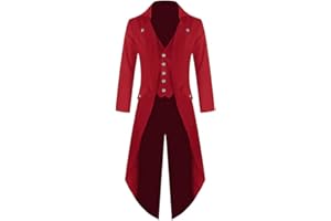 Runcati Mens Steampunk Victorian Jacket Gothic Tailcoat Costume Vintage Tuxedo Viking Renaissance Pirate Halloween Coats