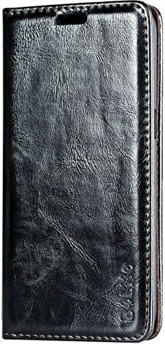 Black iPhone 6 Case Book Style Case Leather for iPhone 6 6S by B4Life (Black)