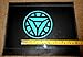 Ironman 2 Arc Reactor - HQ Black on Light Blue 4.5in x 4.5in Vinyl Sticker Decal