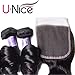 UNICE Hair Kysiss Series Brazilian Loose Wave 3 Bundles 100% Unprocessed Virgin Human Hair Weave Extensions Natural Color (16 16 18inch)