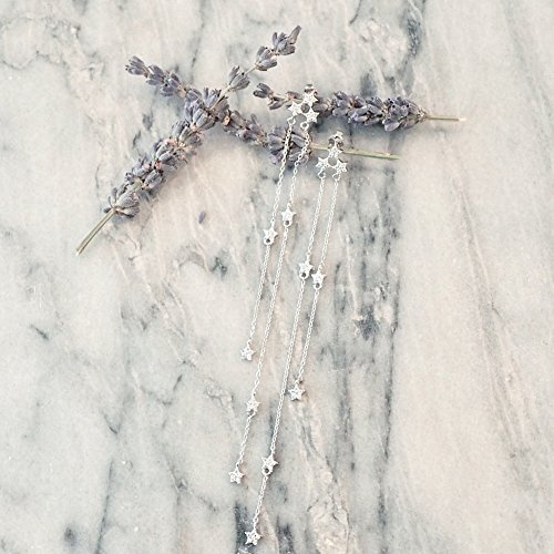 Spoil Cupid Rhodium Plated Sterling Silver Cubic Zirconia Chandelier Dangle Drop Earrings