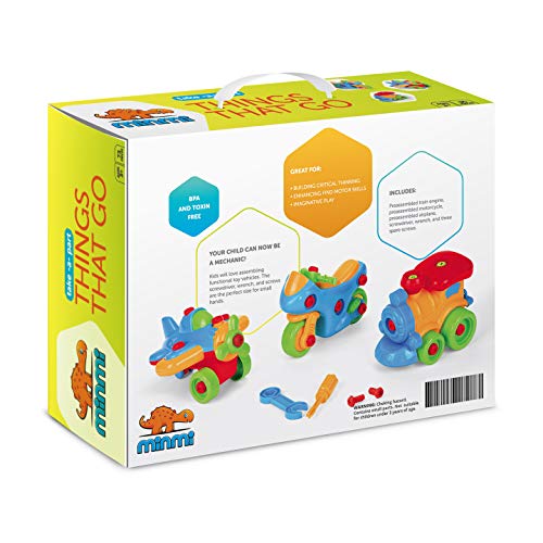 image for Minmi Build a Motorcycle, Airplane and Train, Take Apart DIY Montessor