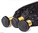 Rosette Hair Kinky Straight Hair Wave Hair Extension/Weft, 100% Brazilian Virgin Remy Human Hair with Unprocessed Natural Black Color, Size 12