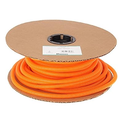 Panduit CLT38F-C3 Slit Wall Corrugated Loom Tubing, Orange