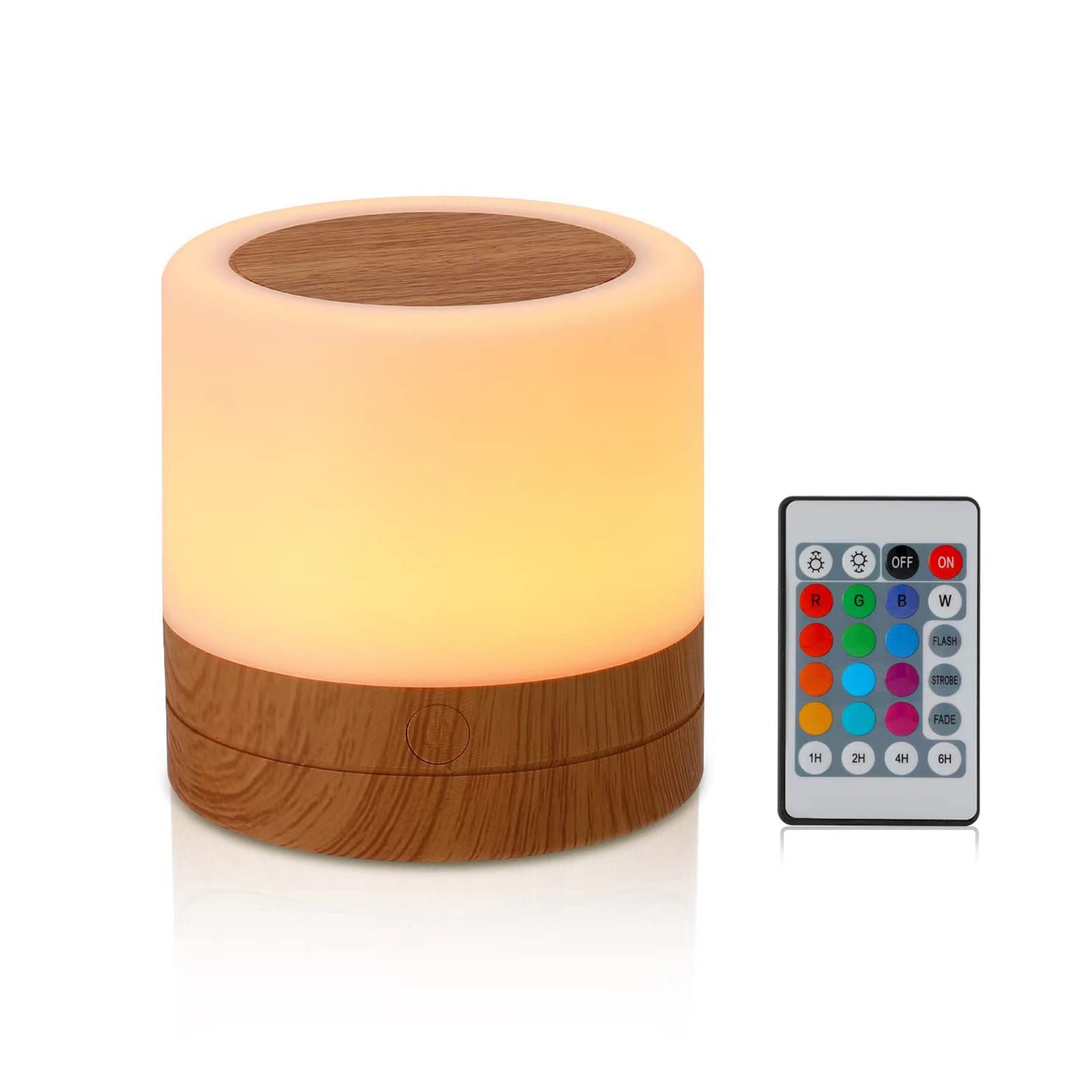 Neoglint LED Night Light, Mini Bedside Lamp Camping Light Atmosphere Color Changing Touch Control Tent Lighting with Remote Control