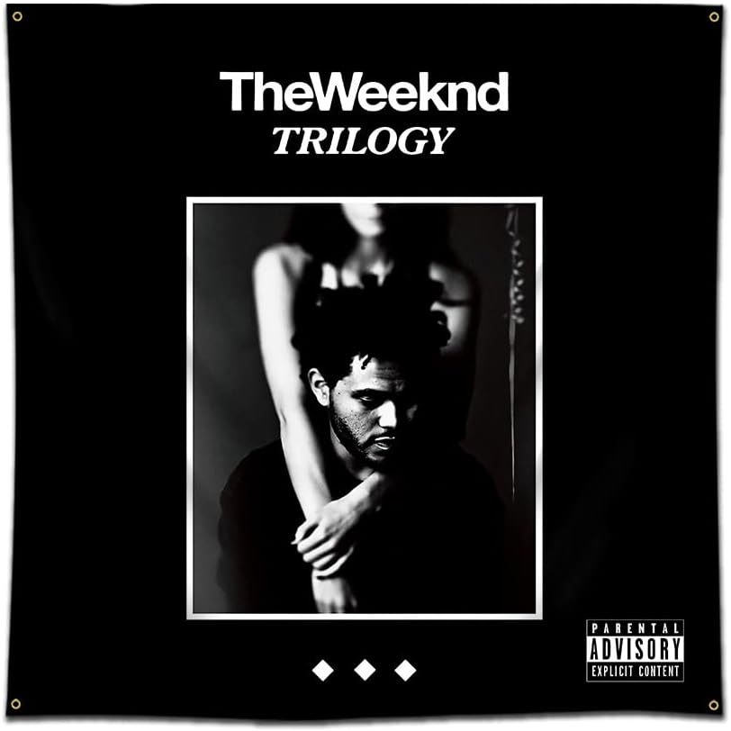 Tapestries - Eksent The Weeknd tapestry Trilogy Art Music Album Poster Banner Tapestry Flag4x4ft