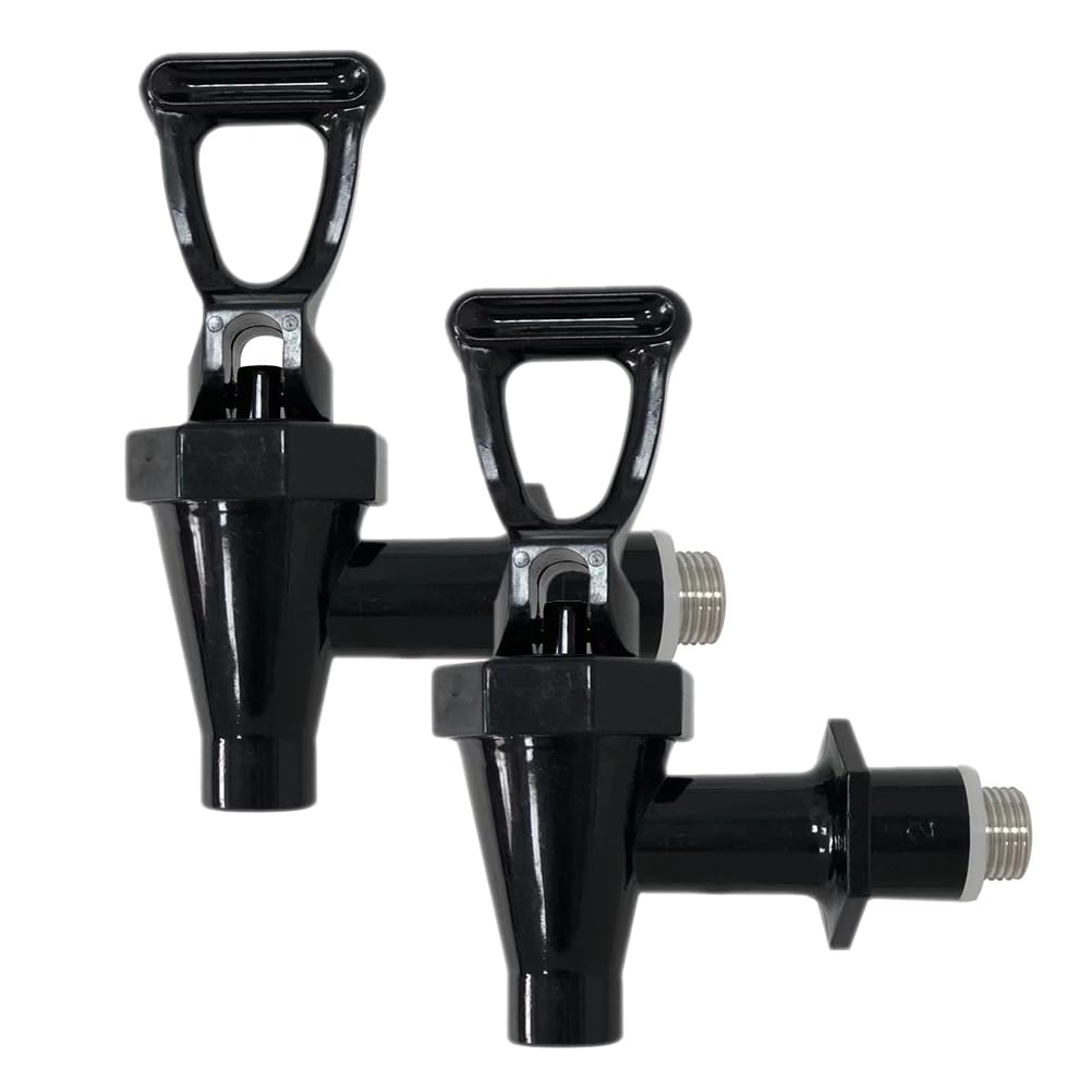Photo 1 of 2pcs Water Dispenser Replacement Head Ice Tea Milk Tea Bucket Parts Spigot for Water Jug Stainless Steel Water Faucet Barrel Spigot Stainless Steel Faucet Fitting Black OSALADI
