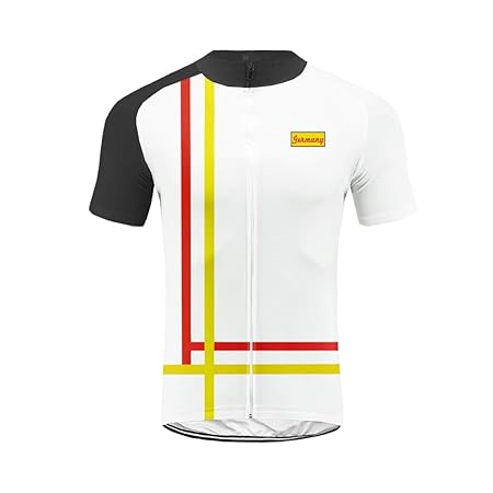 Uglyfrog Deutschland Farbabstimmung der Flagge ES/CH/DE/UK/US Herren Fahrradtrikot Slim Fit Kurzarm Fahrrad MTB Shirt Einen.K