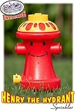 Matty's Toy Stop Henry The Hydrant Water Sprinkler for Kids, Attaches to Standard Garden Hose & Sprays Up to 10 Feet High & 16 Feet Wide, Measures 10.75" High