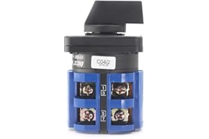 EDINSTRY 1Pcs Universal Changeover Selector Switch, Power Transfer Switch, 2 Positions 8 Terminals, LW26-63A C04/2 380V 63A Motor, Water Pump Generators, Rotary Cam Selector