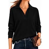 Arach&amp;Cloz Women's Wool Blend Polo Shirts Business Casual Tops Fall Sweater | Polo Shirts Women, Stretchy &amp; Lightweight, Business Casual, Fall Sweater