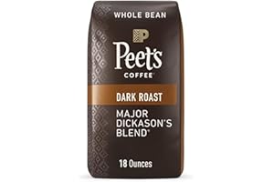 Peet's Coffee, Dark Roast Whole Bean Coffee - Major Dickason's Blend 18 Ounce Bag