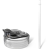 Frost Buddy Universal XL Can Cooler Drink Lid With Straw - 5 Sizes In 1 Insulated Cooler for 12 oz & 16 oz Regular or Slim Cans & Bottles (Black with Straw)