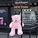 WOWMAX 4 Foot Pink Giant Huge Teddy Bear Cuddly Stuffed Plush Animals Teddy Bear Toy Doll 47