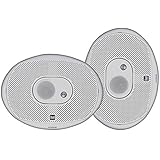 Dual Electronics DMS369 Two 6 x 9 inch 3 Way Marine Speakers with 200 Watts of Peak Power,white