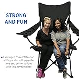 EasyGoProducts Giant Oversized Big Portable Folding Camping Beach Outdoor Chair with 6 Cup Holders! Fold Compact into Carry Bag
