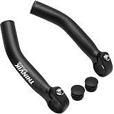 Thinvik Bike Bar Ends, Aluminium Alloy MTB Bicycle Bar Ends, One-piece Forging Bike Handlebar Ends for Mountain Bike, Matte Black - basic