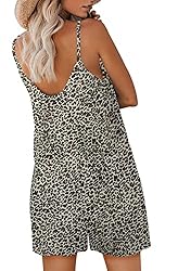 snugwind Womens Leopard Printed Sleeveless Romper