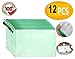 Zipper File Bags Mesh Zipper Bag Document Pouches Waterproof Poly Envelope Travel Pouch Plastic File Folder Organizer Office Documents Bag A4 Paper Size Plastic with Zipper Closure -12 Pcs (Green)