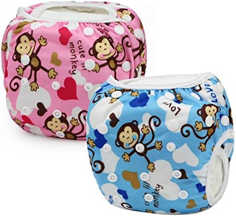 Samuyalove 2pcs Reusable Baby Swim Diapers (Pack of 2)