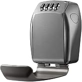 Master Lock Portable Combination Key Lock Box Adjustable Shackle 5420EC | Key Lock Box For Realtors &amp; Landlords Securely Fits Most Lever, Ball, Biscuit, Tulip Door Knobs, Resettable 4-digit Code