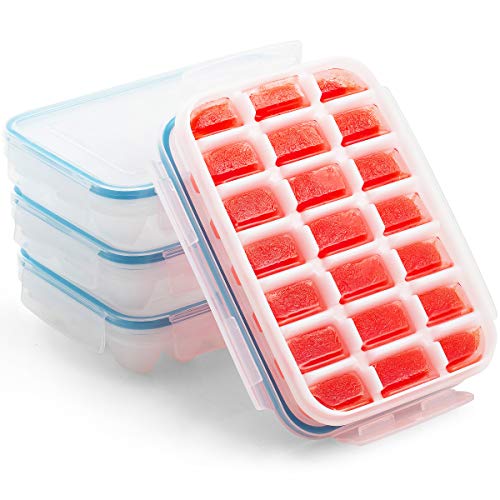 Komax Biokips Ice Cube Trays With Locking Lid | [3-Pack Set] Small Ice Cube Trays With Lid | Ice Cube Maker for Cool Drinks, Bourbon, Whiskey & Cocktails | FDA-Approved & BPA-Free Ice Cube Mold Tray - Thumbnail 6