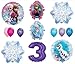 LoonBalloon Anna ELSA OLAF Snowman Snowflake 3rd #3 (12) Birthday Party Balloons Set by LoonBalloon