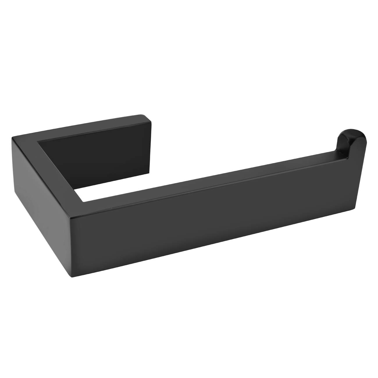 Lolypot Toilet Paper Holder Drilling, Toilet Paper Holder 304 Stainless Steel, Toilet Roll Holder Black Wall Mount, Toilet Paper Holder Roll Holder for Bathroom and Kitchen (Black, Drilling)