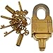 Robin Exports Brass 6 Key Square Trick Puzzle Padlock - (3 Keys x 2)