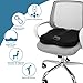 MODVEL Memory Foam Seat Cushion and Lumbar Pillow Combo - Gel Infused and Ventilated - Back Pain Relief