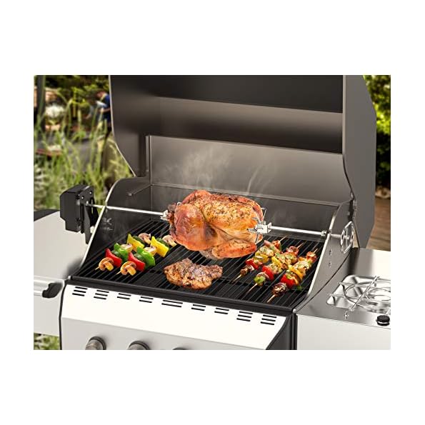 Onlyfire BRK6057 Universal Rotisserie Kit with Spit Rod Supports for