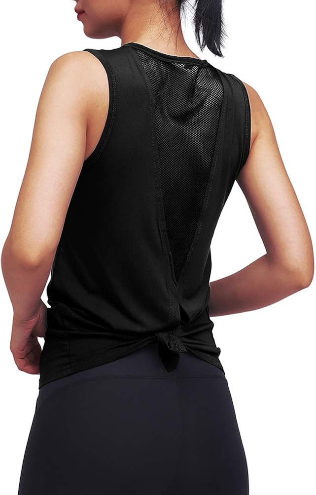 Mippo Workout Tops for Women Workout Yoga Shirts Muscle Tank Athletic Running Tank Tops: Clothing