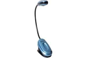 The Original Mighty Bright MiniFlex Clip On Book Light Reading Light, 1 Bright White LED, Flexible, Durable, Compact Design Perfect For Bookworms, Kids, Read in Bed, 25 Hour Battery Life (Blue)