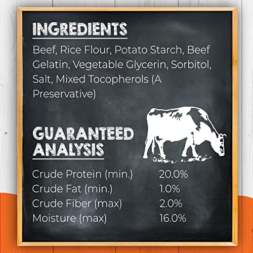 Canine Naturals Beef Chew Rawhide Free Dog Treats Made with Real