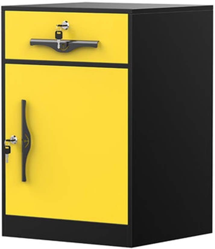 Amazon Com File Cabinets 2 Layer Iron Belt Lock Storage Color Finance Cabinet Office 65x45x40cm Fanjiani Color Yellow Home Kitchen